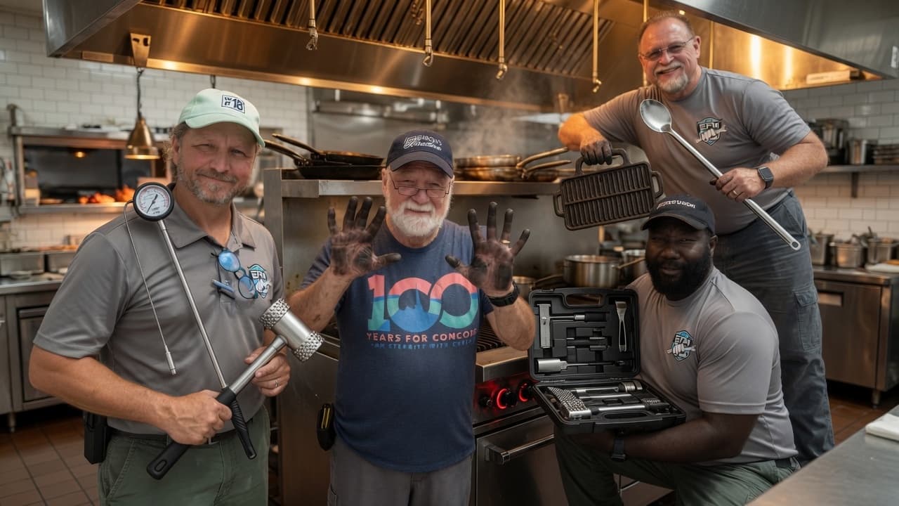 The EFM Services crew in a commercial kitchen, ready to roll